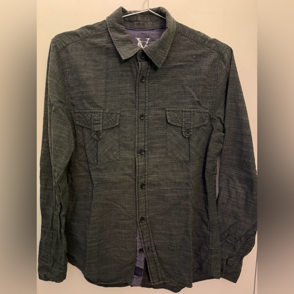 Dark Gray Button-Up Shirt size M